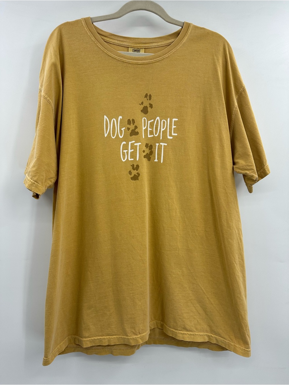 Comfort Colors Mustard Yellow Dog People Graphic Tee